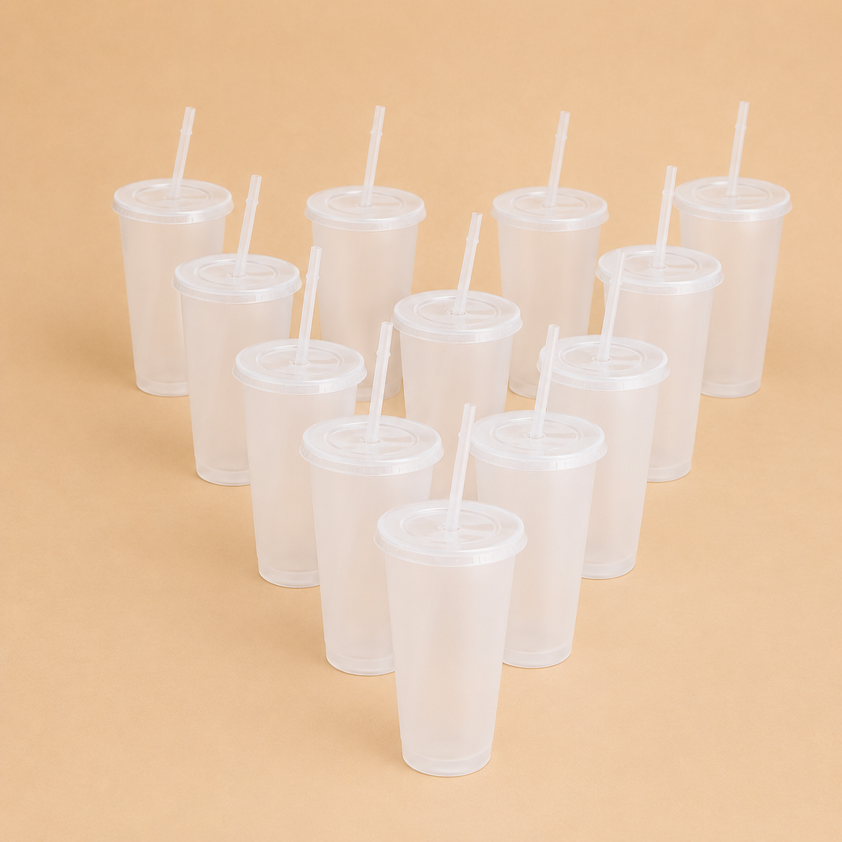 Gobelet à paille en plastique