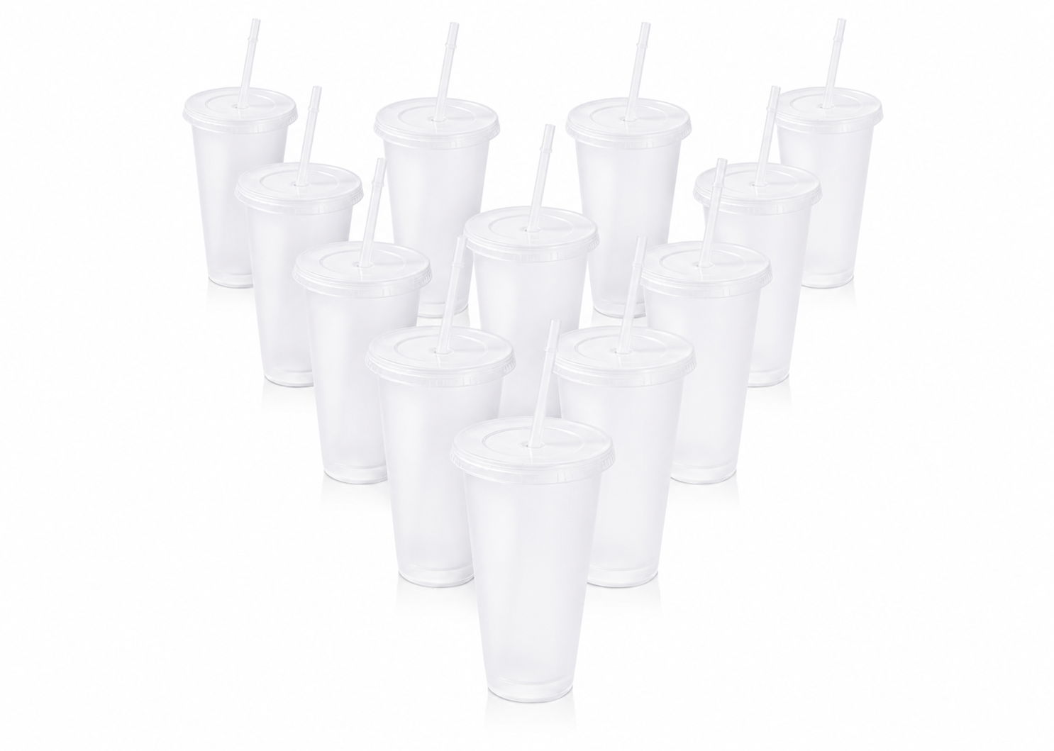 Gobelet à paille en plastique