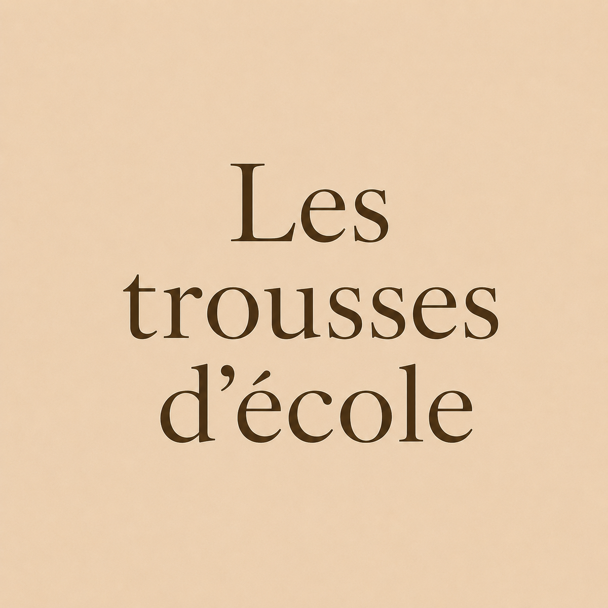 Les trousses d'école